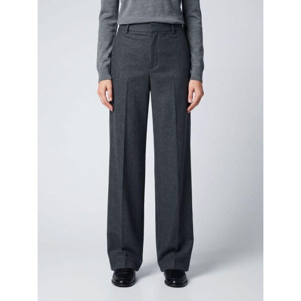 Pt Torino Women Mid-Rise Wool Wide-Leg Pt Torino Trousers